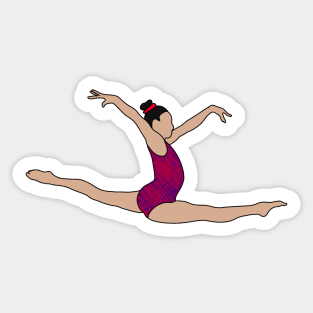 Leanne Wong Gymnastics Drawing Sticker